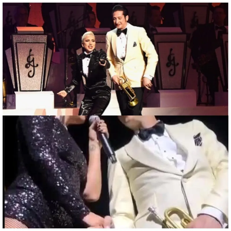 Lady Gaga Ignites Scandal: Shocks Fans with On-Stage Kiss with Married Trumpet Player! Lady Gaga Ignites Scandal: Shocks Fans with On-Stage Kiss with Married Trumpet Player!